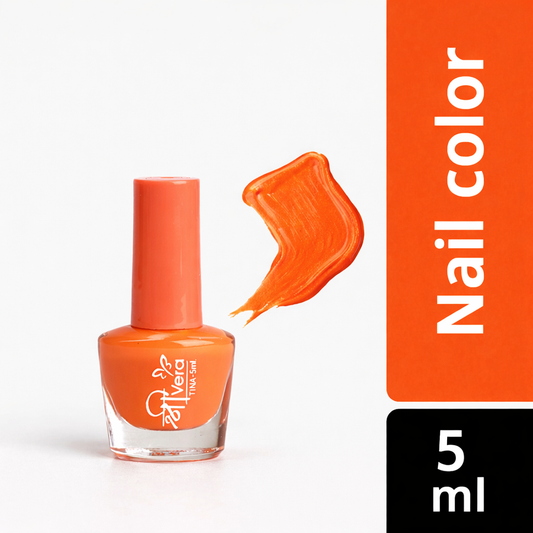 Tina 5ml Orange Nail Polish – High Gloss, Quick Dry, Chip Resistant Nail Color for Salon Finish