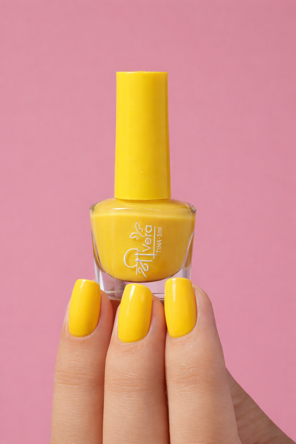 ShreeVera Yellow Nail Polish 5ml – Bright Glossy Finish | Quick Dry | Chip Resistant Long-Lasting Nail Color