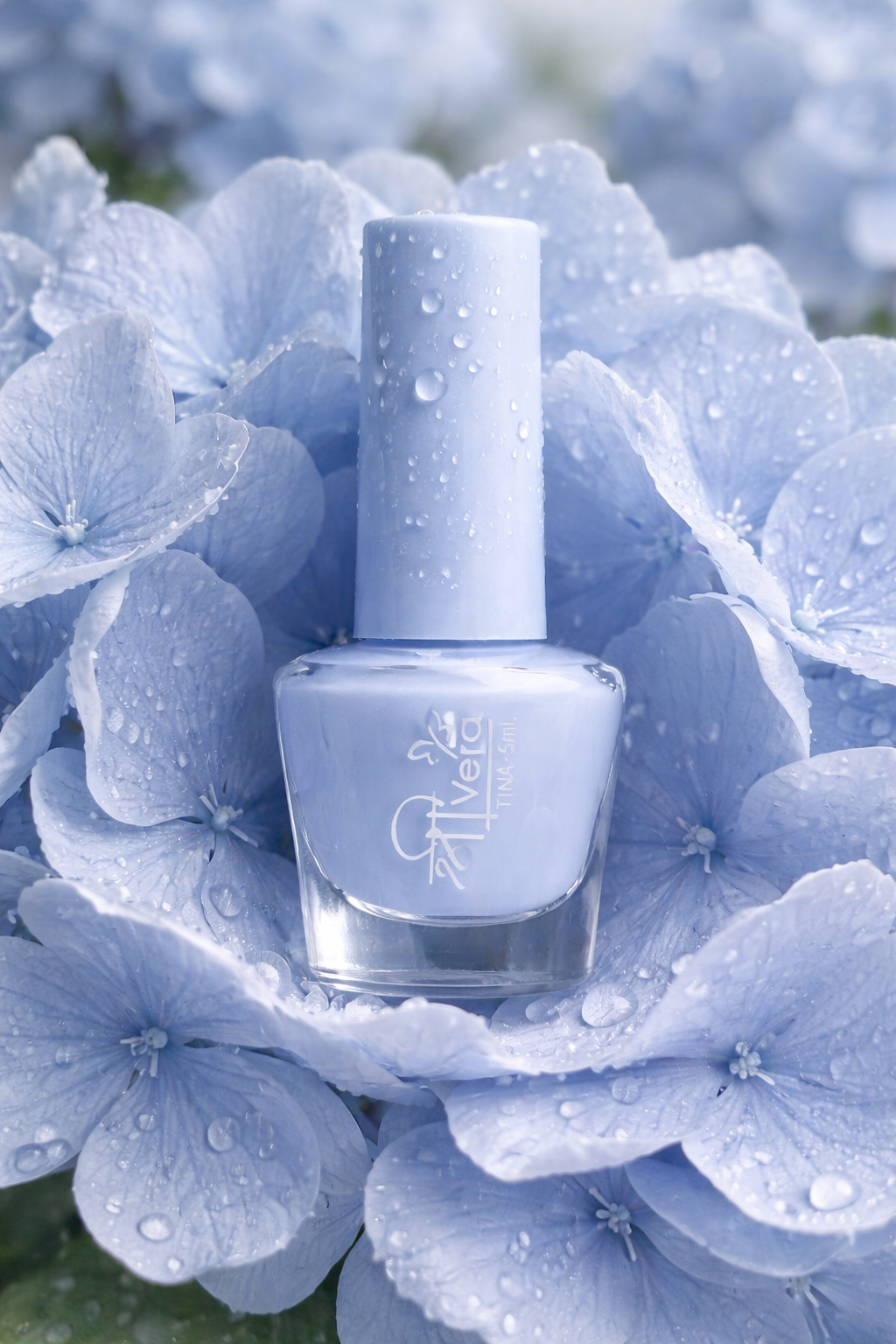 Shreevera Light Blue Nail Polish – High Gloss Shine, Quick Dry, Chip Resistant Long Lasting Nail Enamel (5ml)