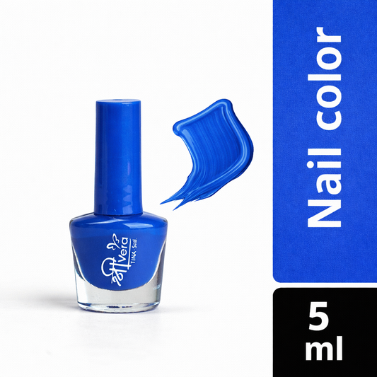 ShreeVera Blue Nail Polish 5ml – Glossy Quick-Dry Long-Lasting Nail Color