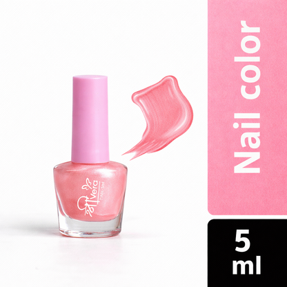 ShreeVera Soft Pink Nail Polish 5ml – Glossy Finish Quick-Dry Long-Lasting Nail Color