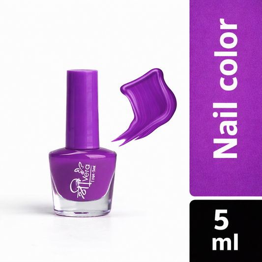 Shreevera Purple Nail Polish – High Gloss Shine, Quick Dry, Chip Resistant Long Lasting Nail Enamel (5ml)