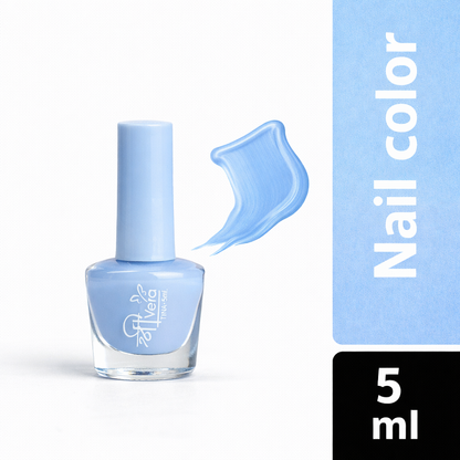 Shreevera Light Blue Nail Polish – High Gloss Shine, Quick Dry, Chip Resistant Long Lasting Nail Enamel (5ml)
