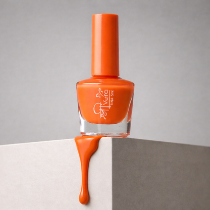 Tina 5ml Orange Nail Polish – High Gloss, Quick Dry, Chip Resistant Nail Color for Salon Finish