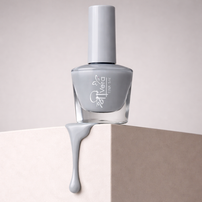 Shreevera Tina Grey Nail Polish – High Gloss Quick Dry Long Lasting Chip Resistant Nail Color (5ml)