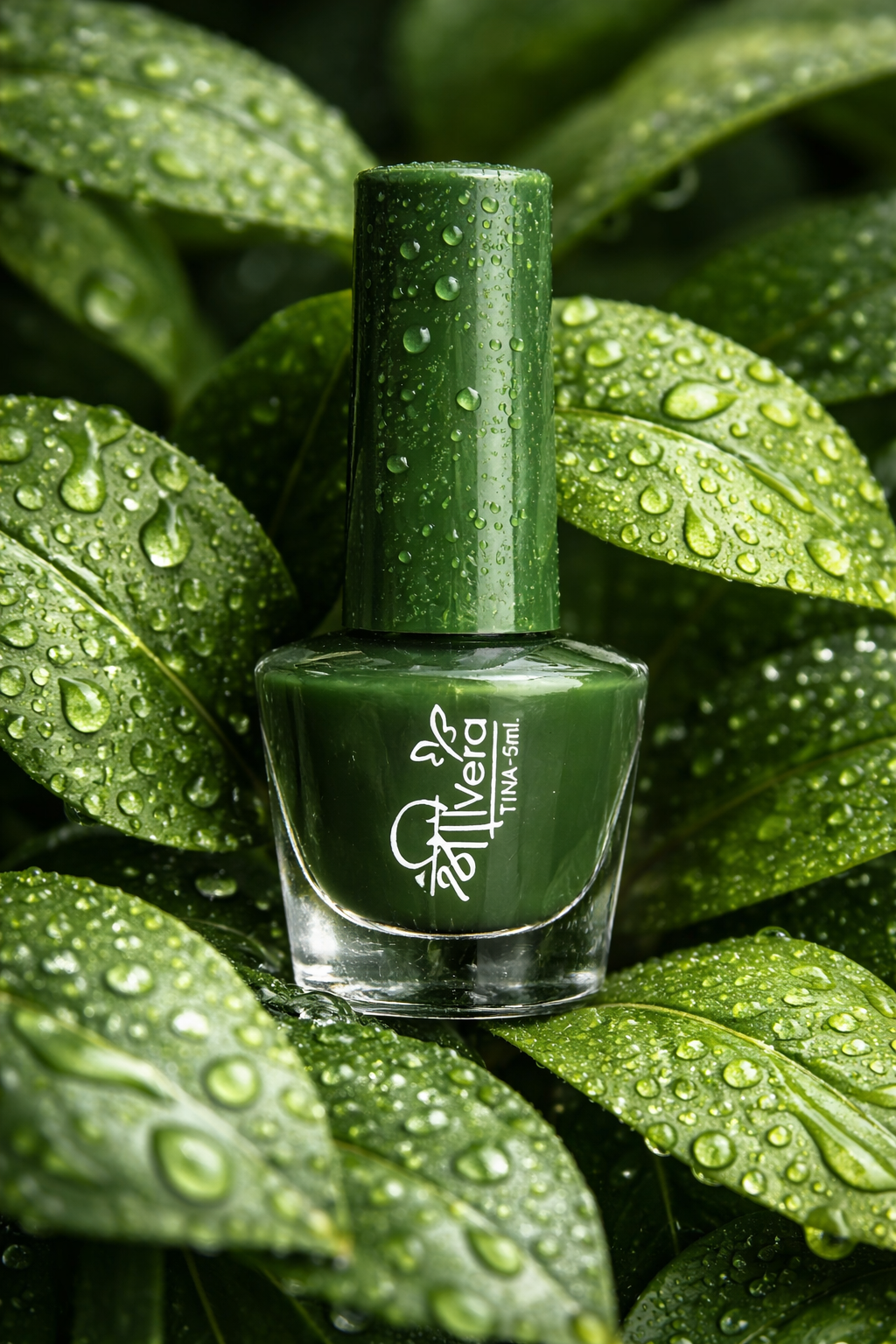 Shreevera Forest Green Nail Polish – High Gloss Shine, Quick Dry, Chip Resistant Long Lasting Nail Enamel (5ml)