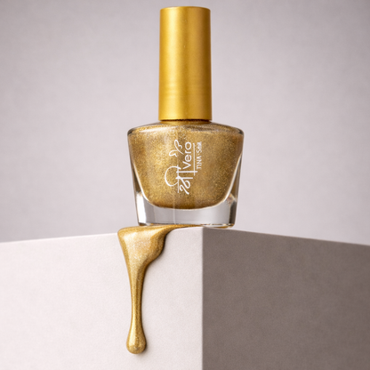 Shreevera Metallic Gold Nail Polish – High Gloss, Quick Dry, Chip Resistant Long-Lasting Shine (5ml)