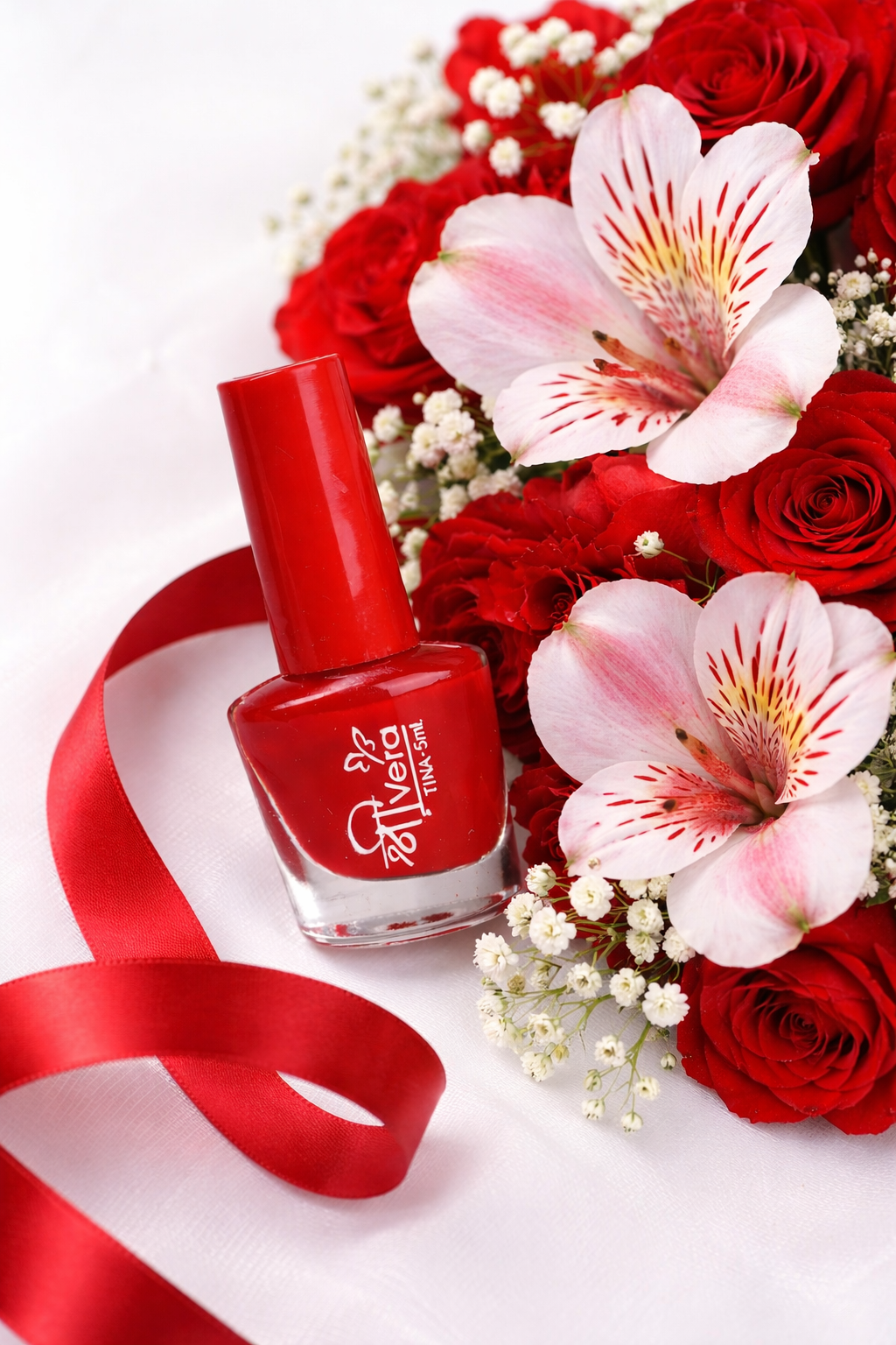 Shreevera Premium Red Nail Polish 5ml – High Gloss, Quick Dry, Chip Resistant Long-Lasting Nail Lacquer