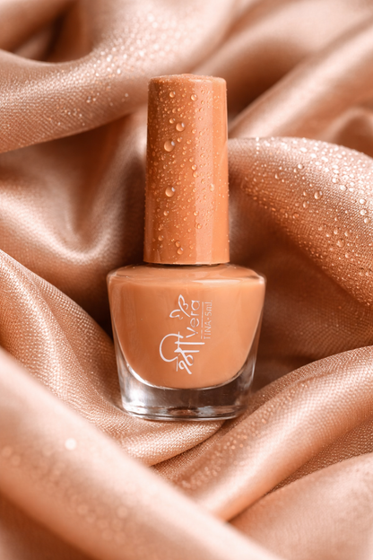 Shreevera Nude Peach Nail Polish – High Gloss Quick Dry Nail Color | Chip Resistant Long Lasting Formula | 5ml
