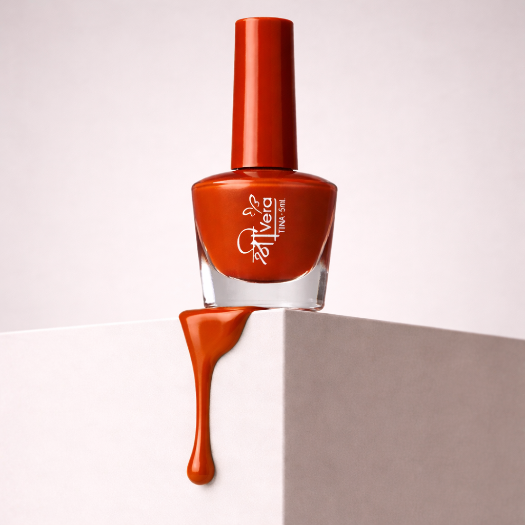 ShreeVera TINA 5ml Burnt Orange Nail Polish | High Gloss, Quick Dry, Chip Resistant Long-Lasting Nail Color