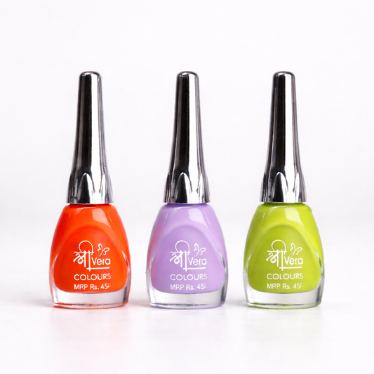 ShreeVera Colours Nail Polish Combo Set – High Shine, Quick Dry, Long Lasting Nail Enamel (3 Shades)