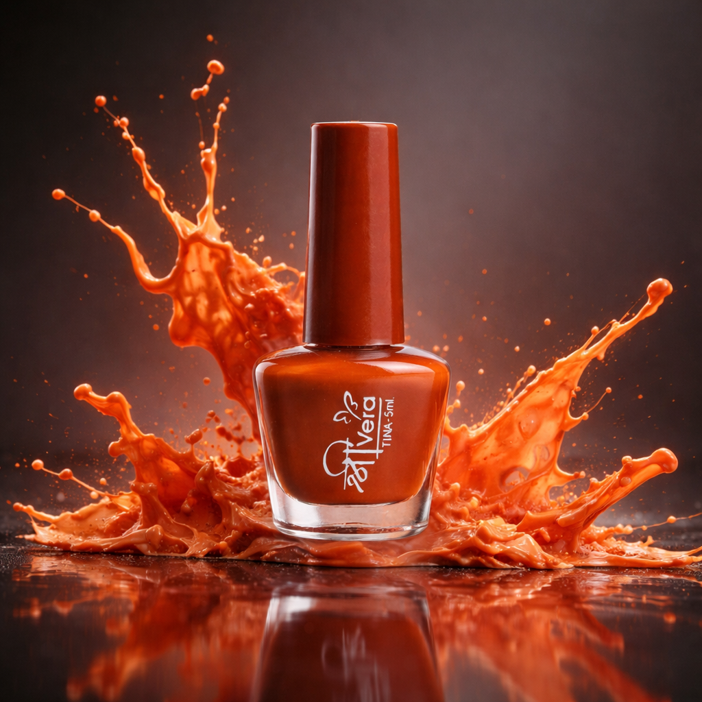 ShreeVera TINA 5ml Burnt Orange Nail Polish | High Gloss, Quick Dry, Chip Resistant Long-Lasting Nail Color