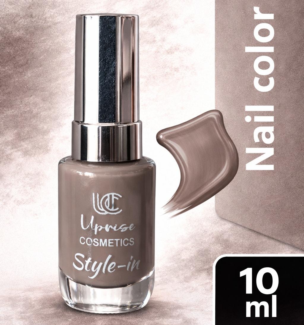 Uprise Cosmetics Style-In Nail Polish | Nude Brown Long Lasting Nail Color | High Gloss, Quick Dry, Chip Resistant Nail Paint (10ml)