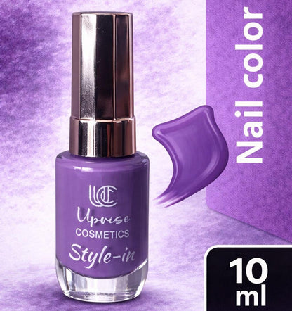 Uprise Cosmetics Style-In Nail Polish – Glossy Purple Nail Color | Long Lasting Chip Resistant Nail Paint | Quick Dry One Coat Finish | High Shine Nail Enamel