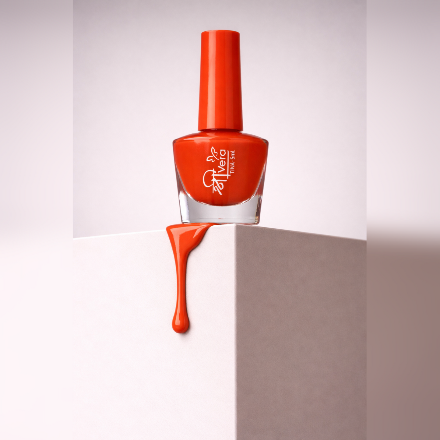 Shreevera Bright Orange Nail Polish 5ml – High Shine Glossy, Quick Dry, Long Lasting & Chip Resistant Nail Color
