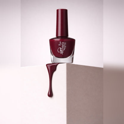 Shreevera Deep Maroon Nail Polish 5ml – High Shine Glossy Finish, Quick Dry, Long Lasting & Chip Resistant Nail Color