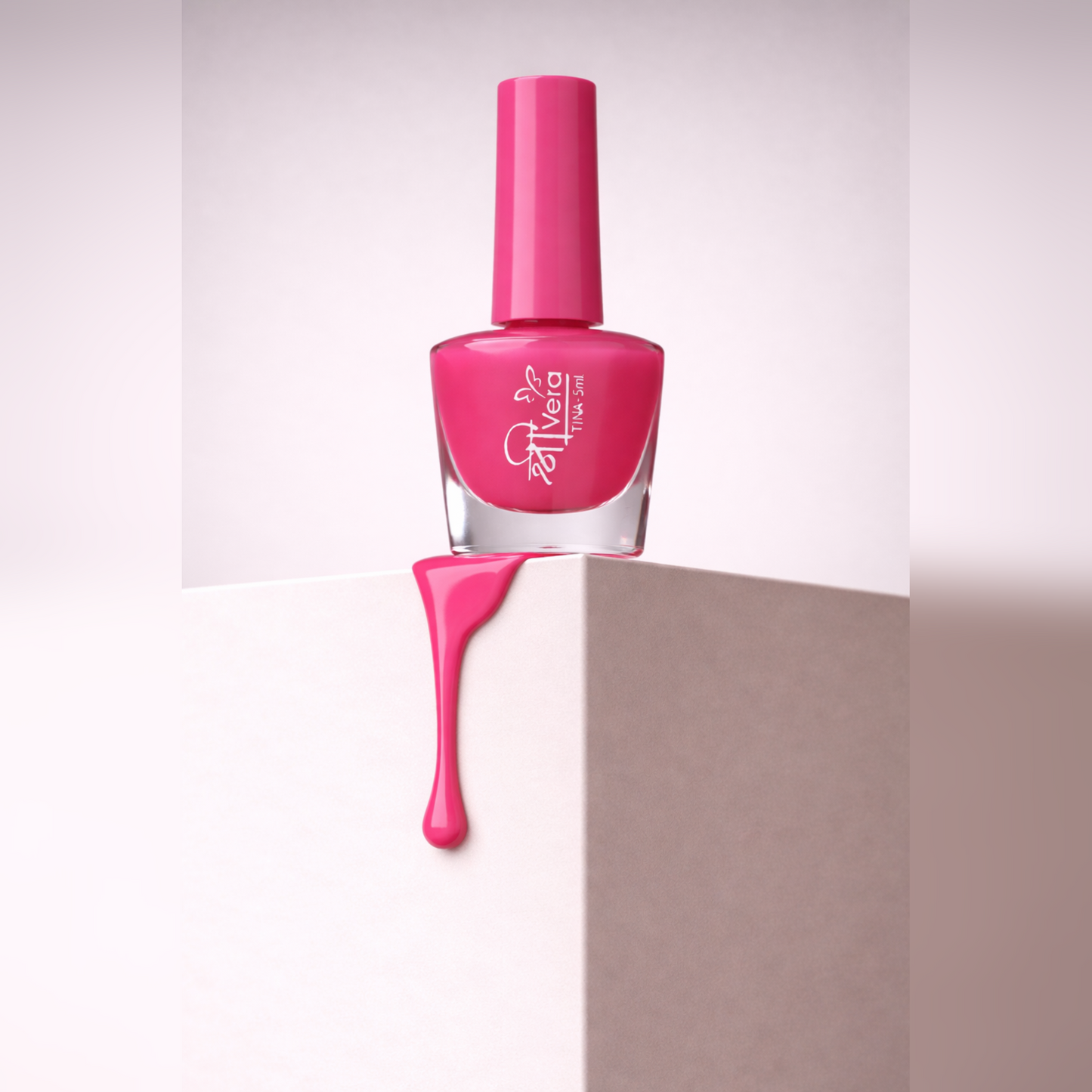 Shreevera Pink Nail Polish – High Gloss, Quick Dry, Chip Resistant Long Lasting Nail Enamel (5ml)