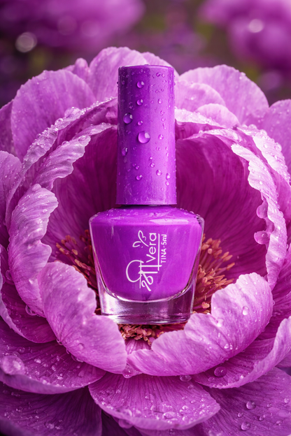 Shreevera Purple Nail Polish – High Gloss Shine, Quick Dry, Chip Resistant Long Lasting Nail Enamel (5ml)