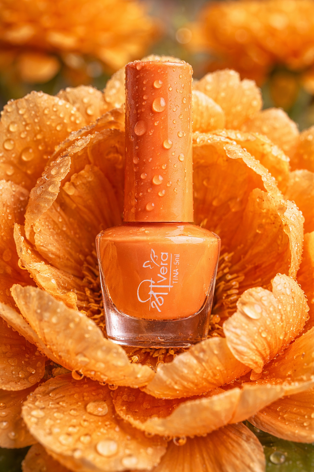 Shreevera Orange Nail Polish – High Gloss Shine, Quick Dry, Chip Resistant Long Lasting Nail Enamel (5ml)