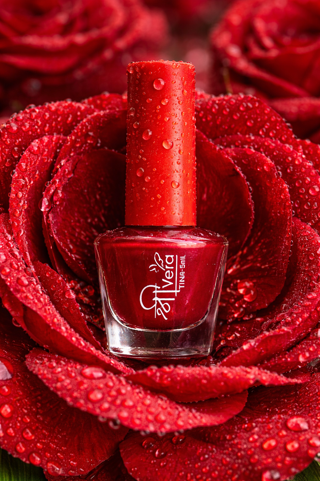 Shreevera Cherry  Nail Polish – High Gloss Shine, Quick Dry, Chip Resistant Long Lasting Nail Enamel (5ml)