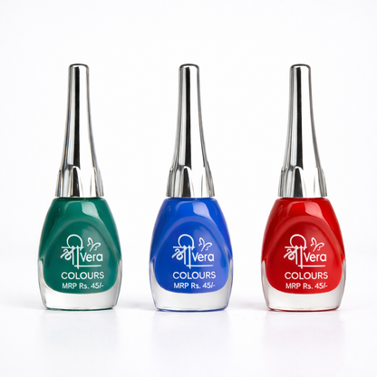 Shreevera Glam Nail Polish Combo – 3 Trendy Shades