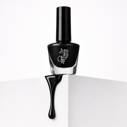 Shreevera Black Nail Polish Gel 5ml – High Shine Glossy Finish, Quick Dry, Long Lasting & Chip Resistant Nail Color