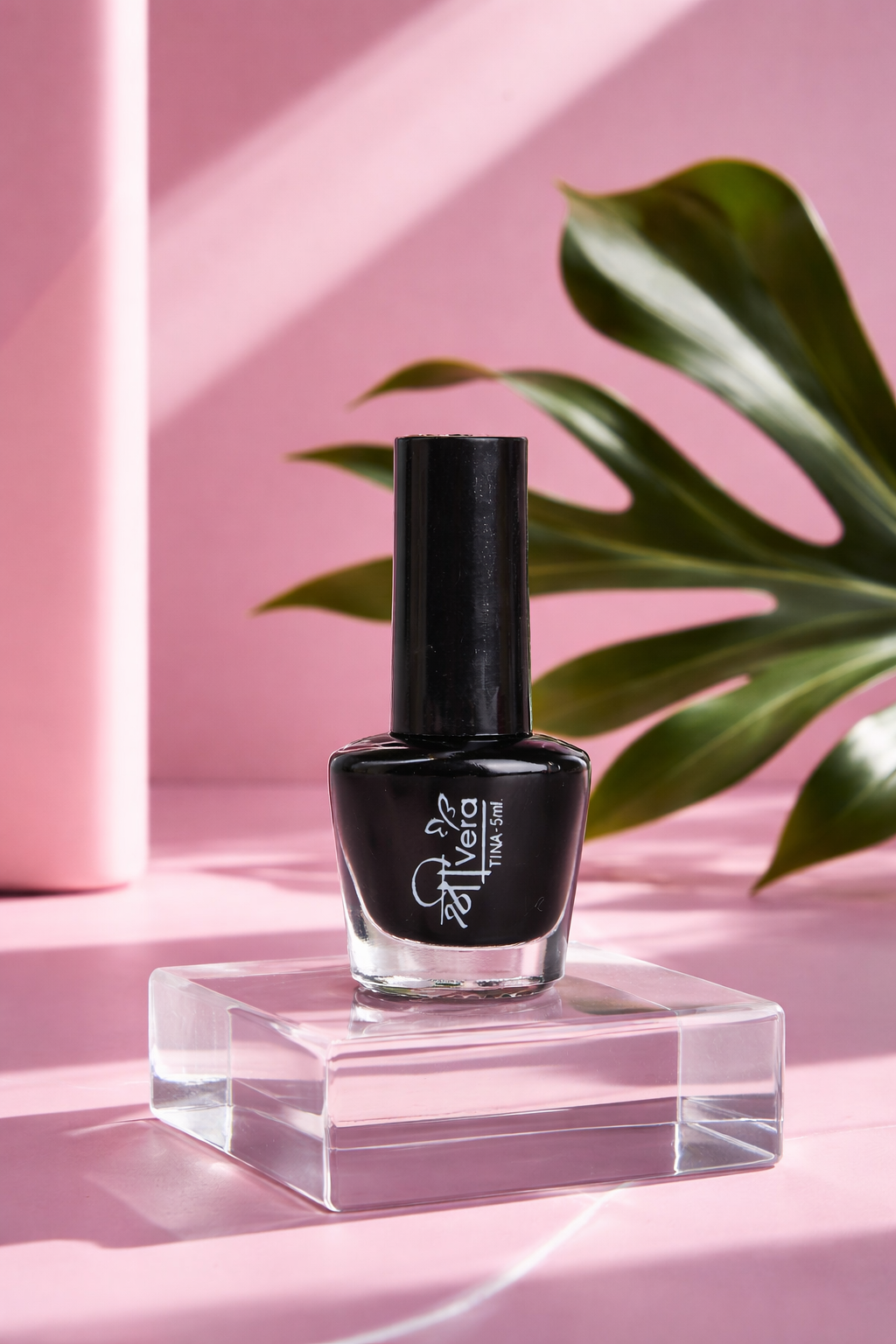 Shreevera Black Nail Polish Gel 5ml – High Shine Glossy Finish, Quick Dry, Long Lasting & Chip Resistant Nail Color