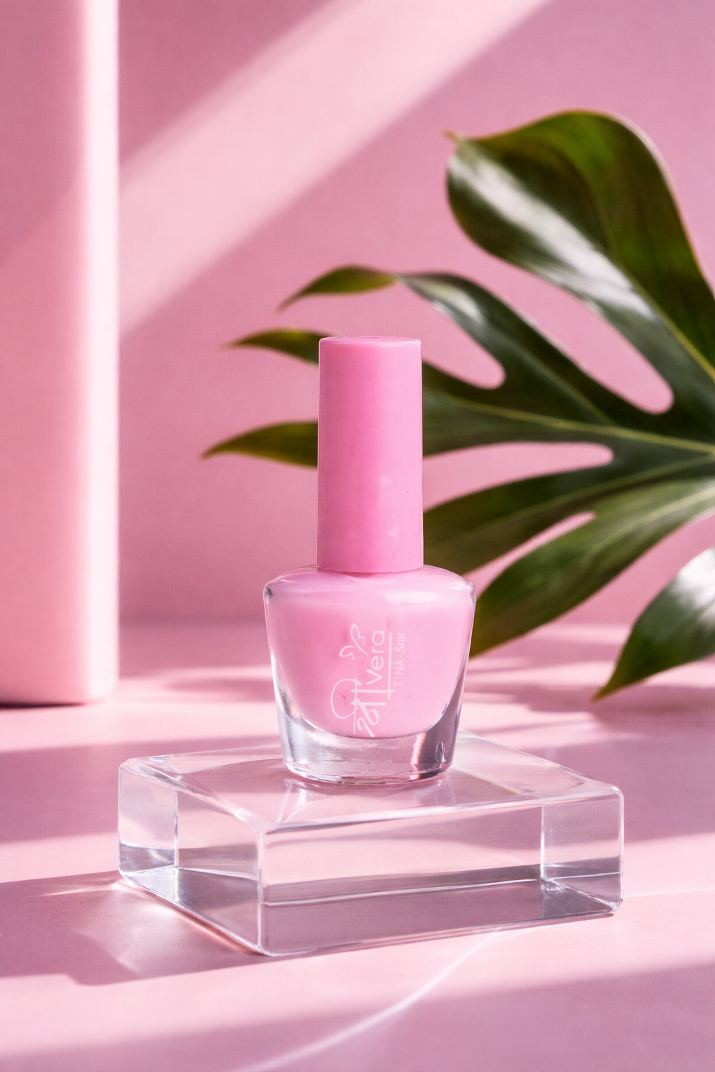 Shreevera Baby Pink Nail Polish 5ml – Glossy Finish, Quick Dry, Long Lasting & Chip Resistant Nail Color