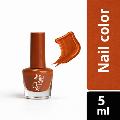 ShreeVera TINA 5ml Burnt Orange Nail Polish | High Gloss, Quick Dry, Chip Resistant Long-Lasting Nail Color