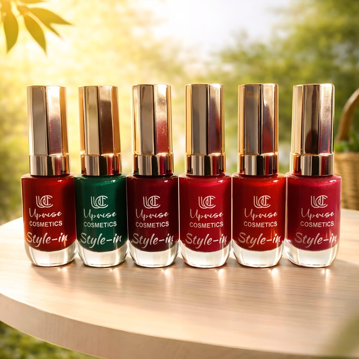 Uprise Cosmetics Style-in Intense Nail Polish - Long-Lasting Glossy Finish (Box of 24 Pcs).